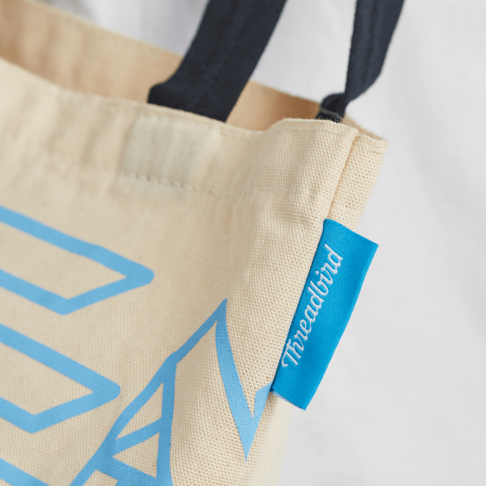 Finishings: Woven Label on Tote Bag