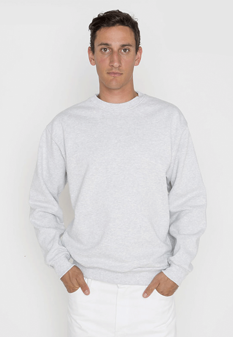 Los Angeles Apparel HF07, Long Sleeve Heavy Fleece PO Crew I