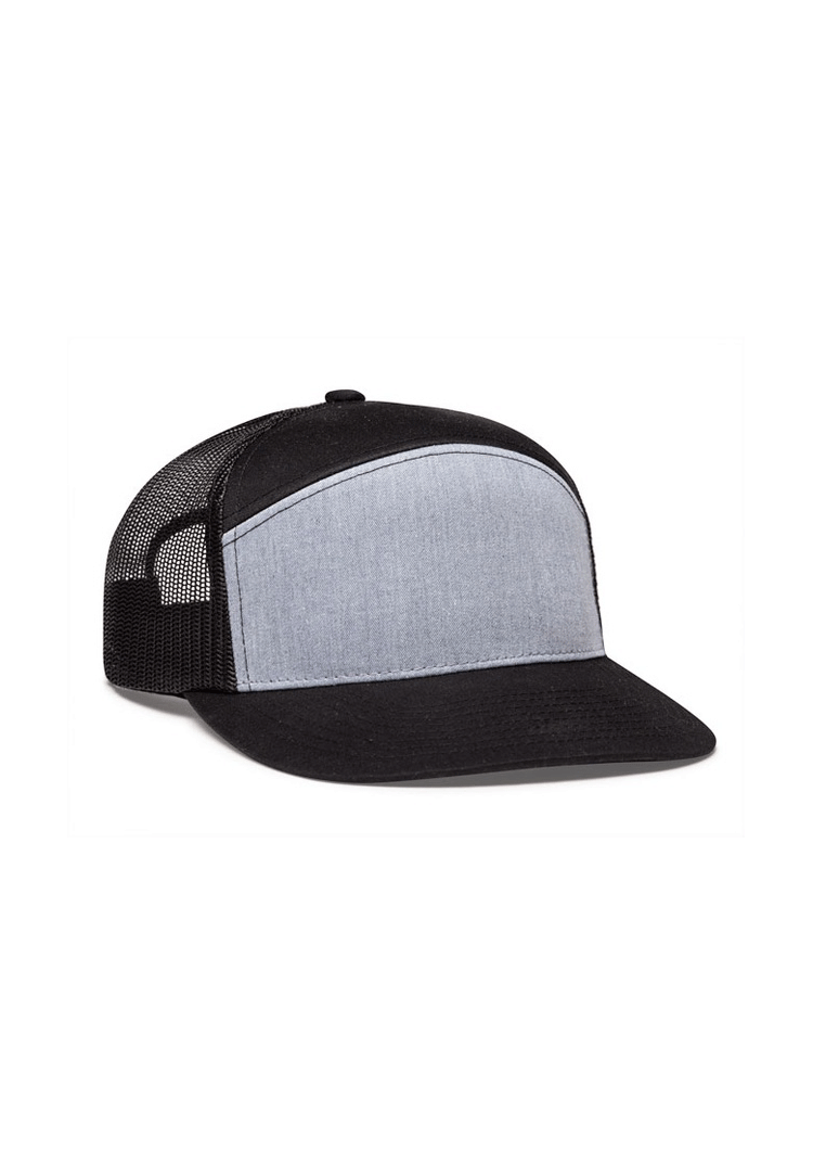 132-1037 OTTO CAP OTTO SNAP 5 Panel High Crown Mesh Back Trucker Snapback  Hat 