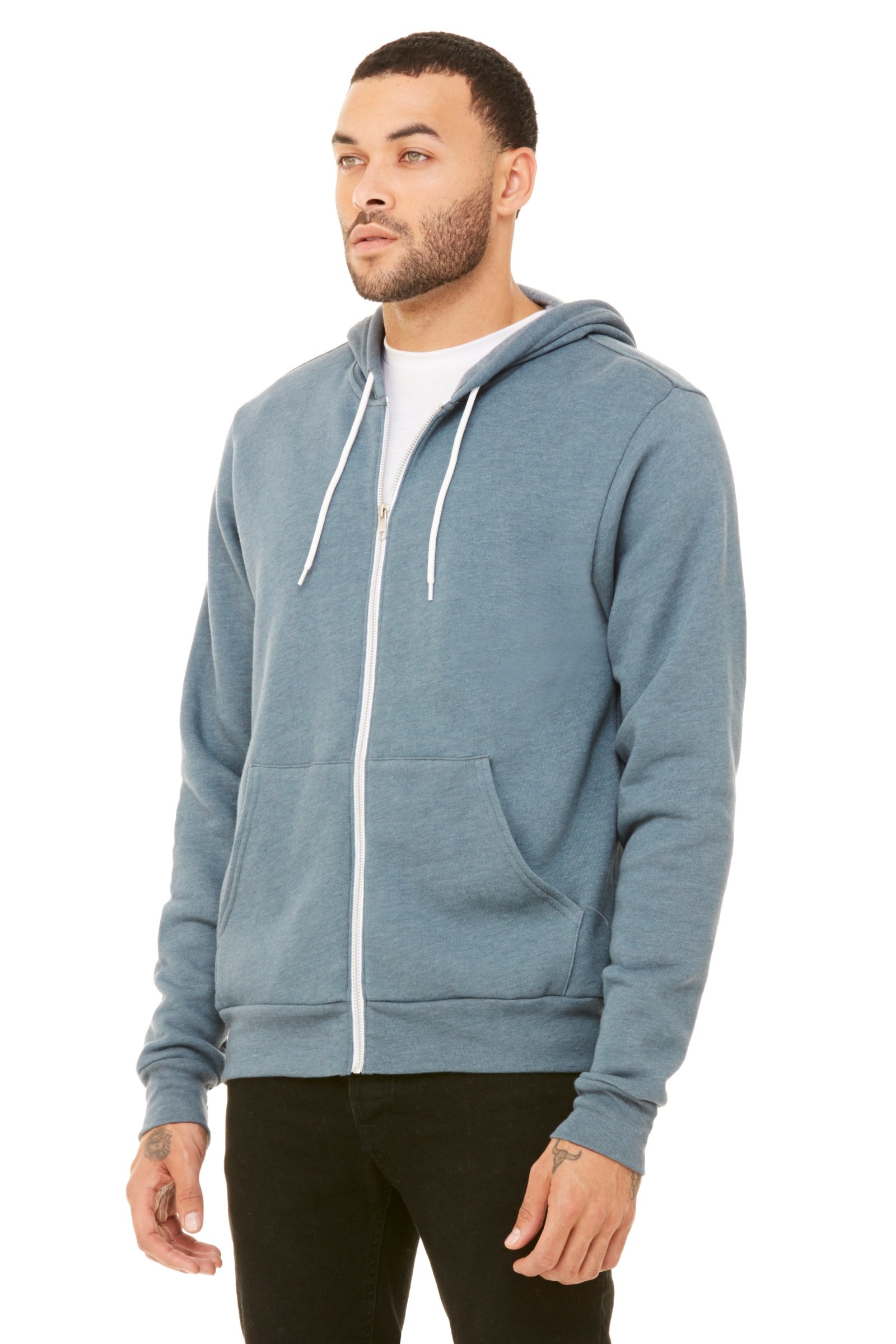 Independent Trading Co AFX90UNZ, Lightweight Full-Zip Hooded Sweatshirt ...