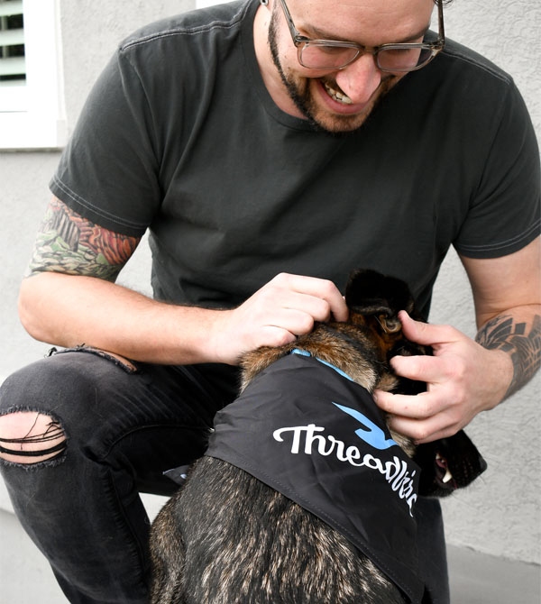 Working from home with pets at Threadbird