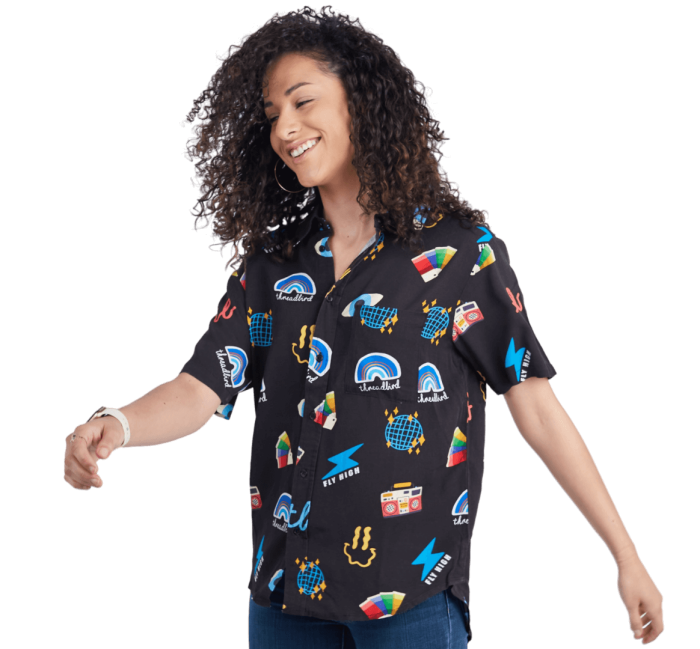 Cut and Sew Button Up All Over Print
