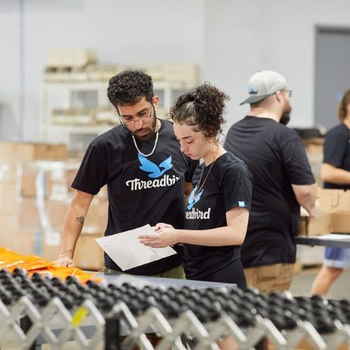 Threadbird product inspection.